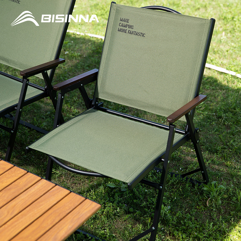 Outdoor Sport Chairs - BISINNA Outdoor Klappbarer Campingstuhl Tragbarer Lounge-Kit-Stuhl