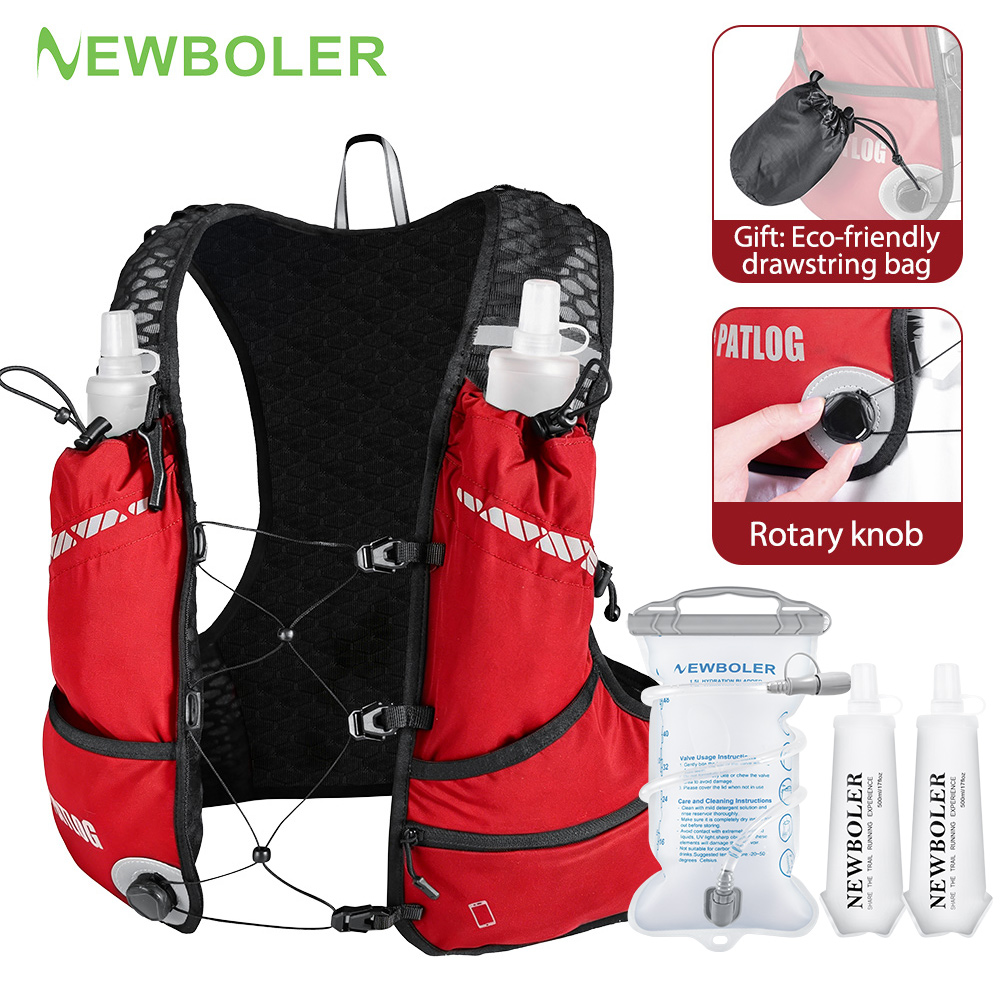Trail Running Vest - NEWBOLER Outdoor Trail Running Rucksack Ultraleicht