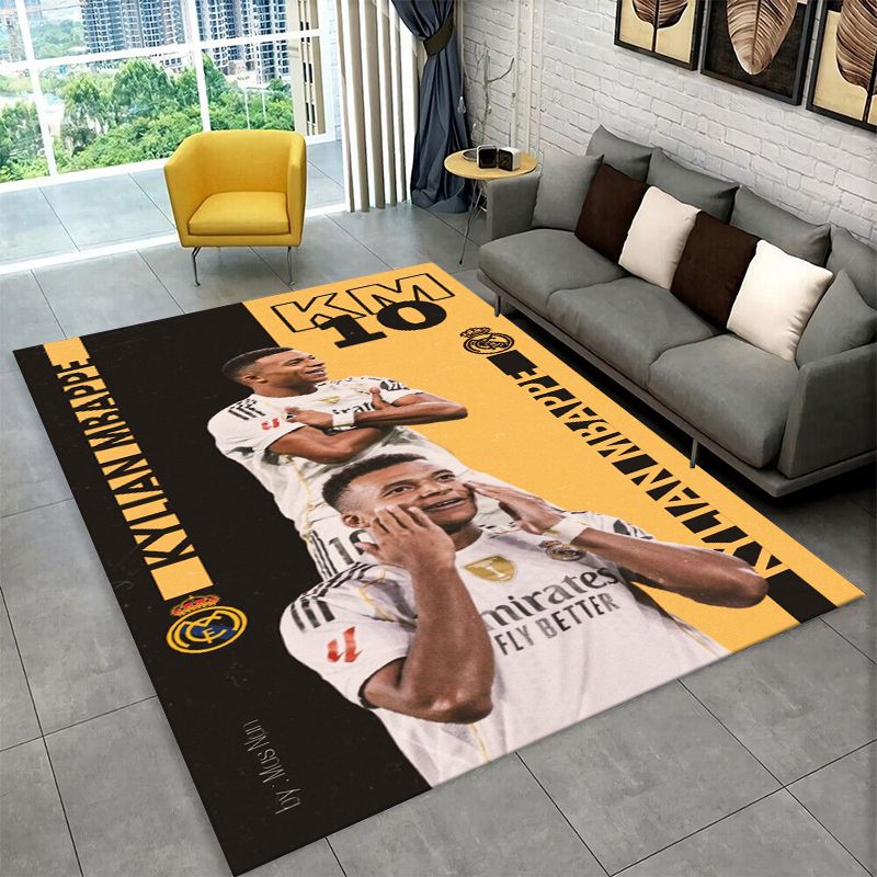 Outdoor Sport Area - Fußball M-Mbappe Sport Star rutschfester Teppich