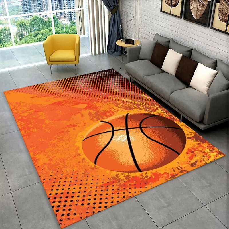 Outdoor Sport Area - Retro Basketballplatz Sportteppich, großer, rutschfester, strapazierfähiger