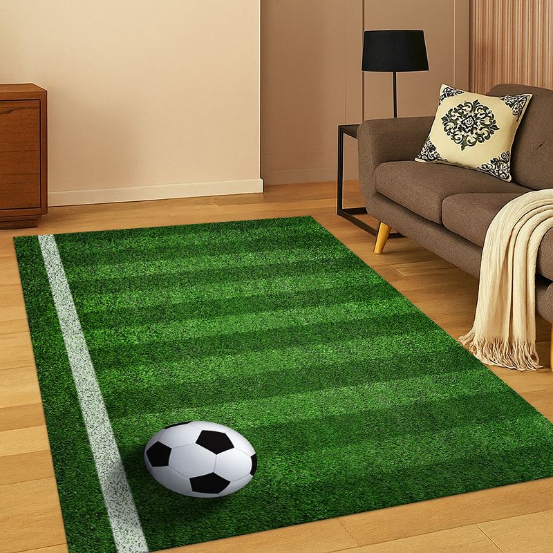 Outdoor Sport Area - Klassischer Fußballplatz-Sportteppich für Schlafzimmer, Wohnzimmer, Sofa,