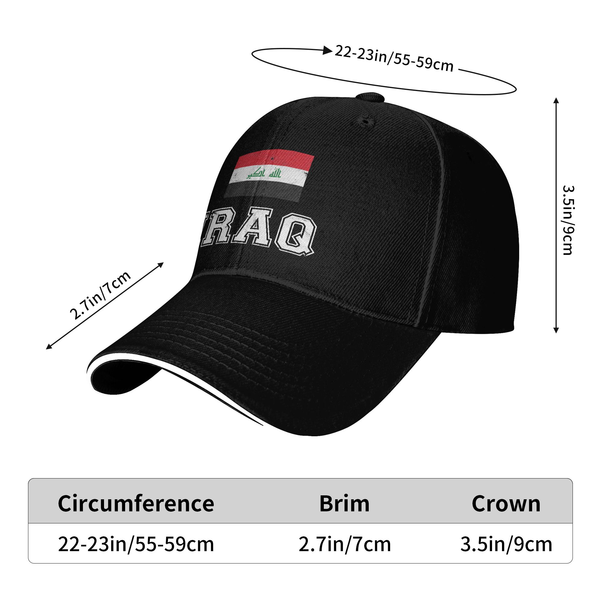 Baseballkappe mit Irak-Flagge, – Outdoor Sport Hat Classic Bewertung und Preis